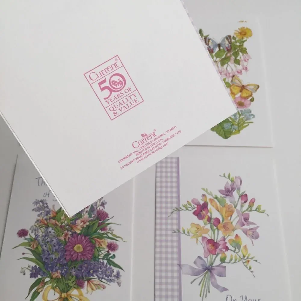 Vintage Current Birthday Cards Bundle/Lot 8 Floral Design Printed in the USA